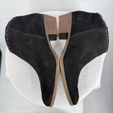 women Lucky Brand Leather Benna Ankle Boot Black Shoes 9.5