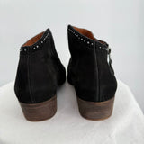 women Lucky Brand Leather Benna Ankle Boot Black Shoes 9.5