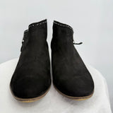 women Lucky Brand Leather Benna Ankle Boot Black Shoes 9.5