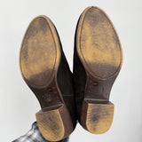 women Lucky Brand Leather Benna Ankle Boot Black Shoes 9.5