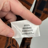 women Gap NWT Plaid Flannel Brown & Black Woven Top XS