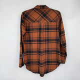 women Gap NWT Plaid Flannel Brown & Black Woven Top XS