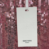 women Grace Karin NWT Sequin Cami Tank Pink Woven Top 2XL