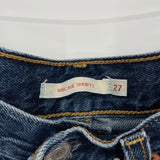 women Levi's Premium Ribcage Blue Shorts 27/4
