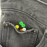 women Abercrombie & Fitch Wide Leg High Rise Aged Black Jeans 26L