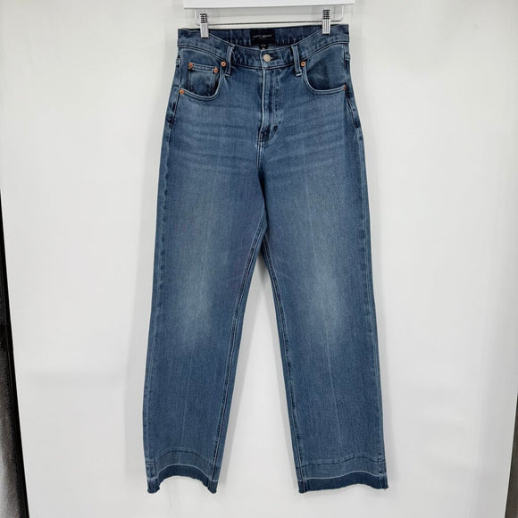 women Lucky Brand Wide Leg High Rise Blue Jeans 8