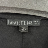 women Lafayette 148 Wool/Angora Full Zip Black Jacket 12