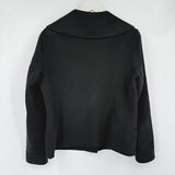 women Lafayette 148 Wool/Angora Full Zip Black Jacket 12