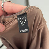 women Windsor Long Mesh Floral Dusty Purple Dress S