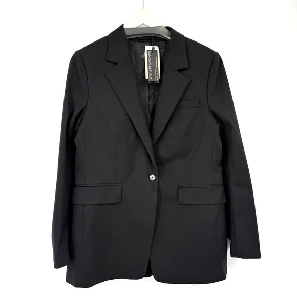 women Banana Republic NWT Wool Blazer Black Jacket 10
