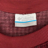 women Columbia Chillin Houndstooth Marsala Red Sweater S