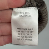 women Alberto Makali Wool Blend Textured Tunic Taupe Brown Sweater S