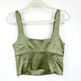 women Wilfred Shine Bustier Green Woven Top M