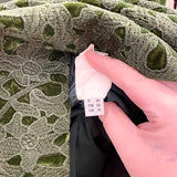 women Madeleine Lace & Velvet Long Sleeve Pencil Moss Green Dress S