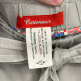 women Cartonnier - Anthro Linen Blend Belted Taupe Pants S