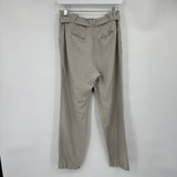 women Cartonnier - Anthro Linen Blend Belted Taupe Pants S