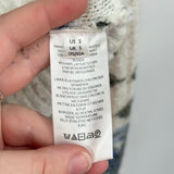 women Free People Bed of Roses Sweater Blue/Cream/Tan Sweater S