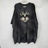 unisex The Mountain Cat Face Tee Black Knit Top 4X