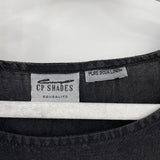 women CP Shades Sleeveless Linen Irish Linen Maxi Aged Black Dress S