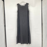 women CP Shades Sleeveless Linen Irish Linen Maxi Aged Black Dress S