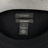 women Halogen 100% Cashmere Black Sweater XS