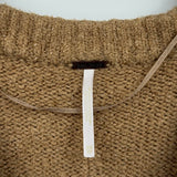 women Free People Brookside Tunic Desert Camel Sweater XS