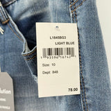 women Wit & Wisdom NWT Distressed Ab Solution Girflriend Blue Jeans 10