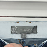 women Wit & Wisdom NWT Distressed Ab Solution Girflriend Blue Jeans 10