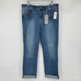 women Wit & Wisdom NWT Distressed Ab Solution Girflriend Blue Jeans 10