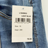 women Wit & Wisdom NWT Distressed Ab Solution Girflriend Blue Jeans 10