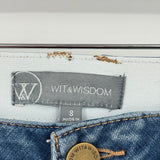 women Wit & Wisdom NWT Distressed Ab Solution Girflriend Blue Jeans 8