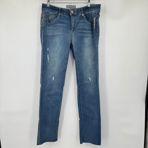 women Wit & Wisdom NWT Distressed Ab Solution Girflriend Blue Jeans 8