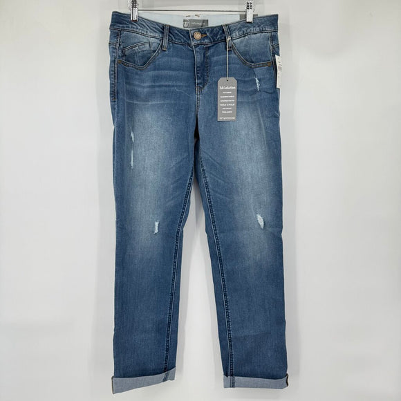 women Wit & Wisdom NWT Distressed Ab Solution Girflriend Blue Jeans 8