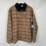 men Columbia NWT Pitchstone Heavyweight Shirt Jacket Delta Boro Plaid Jacket M