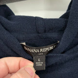 women Banana Republic Factory Hooded Cotton Blend Navy Sweater M