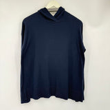 women Banana Republic Factory Hooded Cotton Blend Navy Sweater M