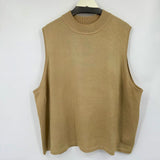 women Maggie Barnes Sleeveless Metallic Mock Neck Gold Sweater 4X