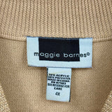 women Maggie Barnes Sleeveless Metallic Mock Neck Gold Sweater 4X