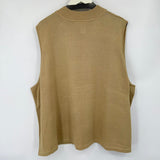 women Maggie Barnes Sleeveless Metallic Mock Neck Gold Sweater 4X