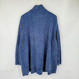 women Catherine's Plush Full Zip Blue Sweater 3X