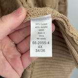 women Woman within Maxi Open Cardigan Tan Sweater 4X