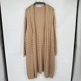 women Woman within Maxi Open Cardigan Tan Sweater 4X