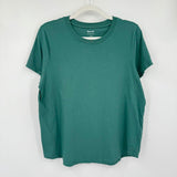 women Madewell Softfade Cotton Tee Pine Green Knit Top L