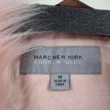 women Marc New York Faux Fur Faux Sherpa Vest Pink Jacket M