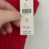 women Hutch - Anthro NWT Sleeveless Smocked Drop-Waist Midi Dress Hibiscus Red Dress M