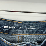 women Old Navy High Rise Slouchy Straight Blue Jeans 6
