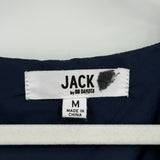 women Jack by BB Dakota Gold Swiss Dot Midnight Blue Dress M