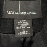 women Moda International Wool Blend Peacoat Black Coat S