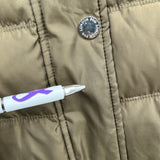 women London Fog Mid-Length Puffer w/Fur Trim Olive Coat L