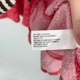 women Universal Thread Star Print Linen Blend Red Dress L